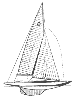 Рис.20: Гоночная яхта- монотип класса Дракон